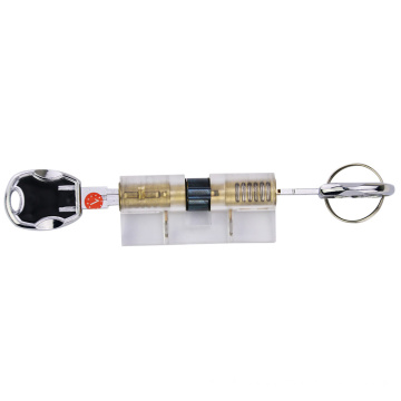 Transparent Practice Blade Cylinder Lock Core with Multi-D Tracks Keys